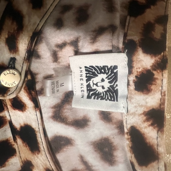 Anne Klein Leopard-Print Blouse — Brown & Black - Picture 2 of 9